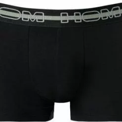 HOM Boxer Briefs 3er Pack Bernie 402142/T031 Trunks, Baumwoll-Stretch, Schwarz-grau-oliv -Wäsche Verkaufsshop 371831 norm3