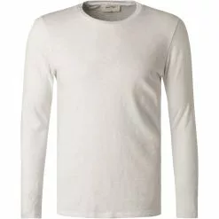 American Vintage T-Shirt MBYSA18/blanc Longsleeve, Baumwolle, Weiß meliert