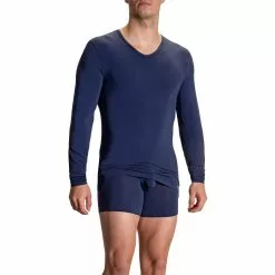 Olaf Benz PEARL2100 Longsleeves 130315/4603 Baumwoll-Stretch, Dunkelblau