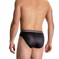 Olaf Benz RED2109 Sportbrief 108842/8000 Slip, Mikrofaser, Schwarz gemustert, Schwarz -Wäsche Verkaufsshop 372085 norm2