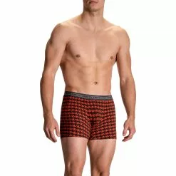 Olaf Benz RED2108 Boxerpants 108860/9308 Trunk, Baumwoll-Stretch, Rot gemustert, Rot