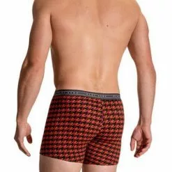 Olaf Benz RED2108 Boxerpants 108860/9308 Trunk, Baumwoll-Stretch, Rot gemustert, Rot -Wäsche Verkaufsshop 372094 norm2