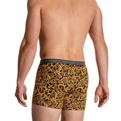 Olaf Benz RED2114 Boxerpants 108885/9802 Trunk, Baumwoll-Stretch, Gelb gemustert, Gelb -Wäsche Verkaufsshop 372103 norm2