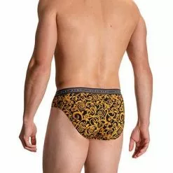 Olaf Benz RED2114 Sportbrief 108887/9802 Slip, Baumwoll-Stretch, Gelb gemustert, Gelb -Wäsche Verkaufsshop 372105 norm2