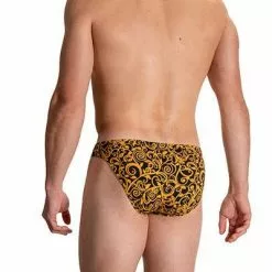 Olaf Benz RED2114 Brazilbrief 108888/9802 Slip, Baumwoll-Stretch, Gelb gemustert, Gelb -Wäsche Verkaufsshop 372106 norm2