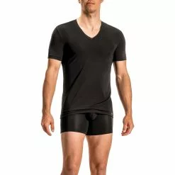 Olaf Benz PEARL2115 V-Neck 130334/8000 T-Shirt, Modal, Schwarz