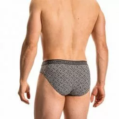 Olaf Benz RED2117 Sportbrief 108902/8010 Slip, Mikrofaser, Schwarz gemustert, Schwarz-weiß -Wäsche Verkaufsshop 372166 norm2