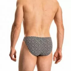 Olaf Benz RED2117 Brazilbrief 108903/8010 Slip, Mikrofaser, Schwarz gemustert, Schwarz-weiß -Wäsche Verkaufsshop 372167 norm2