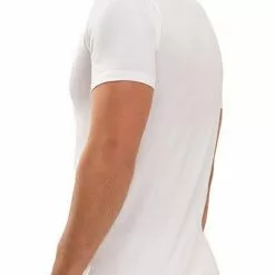 Mey THINK V-Neck Shirt 71107/101 T-Shirt, Bio Baumwoll-Stretch, Weiß -Wäsche Verkaufsshop 372543 norm2