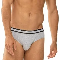 Mey THINK Jazz-Pants 71141/620 Slip, Bio Baumwoll-Stretch, Hellgrau meliert, Hellgrau