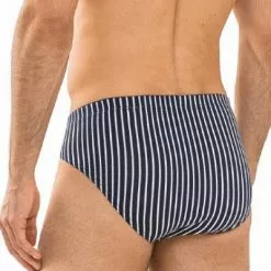 Mey GOTS Newham Jazz-Pants 38046/668 Slip, Bio Baumwoll-Stretch, Blau-weiß gestreift, Blau -Wäsche Verkaufsshop 372598 norm2