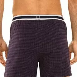 Mey GOTS Nelson Boxer Shorts 37110/163 Boxershorts, Bio Baumwoll-Stretch, Weinrot kariert, Rot -Wäsche Verkaufsshop 372603 norm2