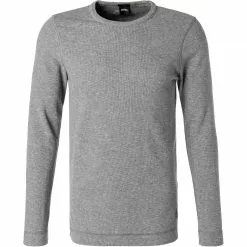 BOSS Longsleeve Tempest 50462773/051 Longleeve, Slim Fit, Baumwolle, Grau meliert, Grau
