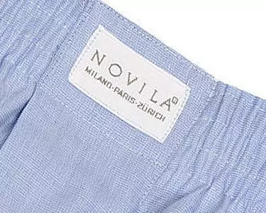 Novila Shorts 8058/55/5 Boxershorts, Baumwolle, Blau meliert, Bleu 2 Novila Shorts 8058/55/5 Boxershorts, Baumwolle, Blau meliert, Bleu – Bild 2