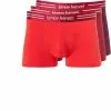bruno banani Shorts 3er Pack Cotton 2201-2326/4302 Trunks, Baumwoll-Stretch, Rot, Rot-rubinrot-weinrot
