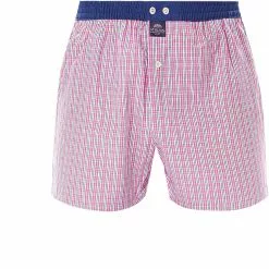 MC ALSON Boxer-Shorts 4405/rosa Boxershorts, Baumwolle, Rosa-blau kariert