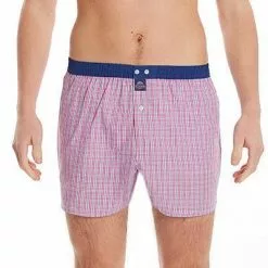 MC ALSON Boxer-Shorts 4405/rosa Boxershorts, Baumwolle, Rosa-blau kariert -Wäsche Verkaufsshop 373070 norm2