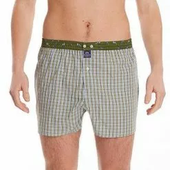 MC ALSON Boxer-Shorts 4407/oliv Boxershorts, Baumwolle, Oliv-hellblau kariert 6 MC ALSON Boxer-Shorts 4407/oliv Boxershorts, Baumwolle, Oliv-hellblau kariert -Wäsche Verkaufsshop 373071 norm2
