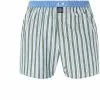 MC ALSON Boxer-Shorts 4422/blau-grün Boxershorts, Baumwolle, Hellblau-oliv gestreift