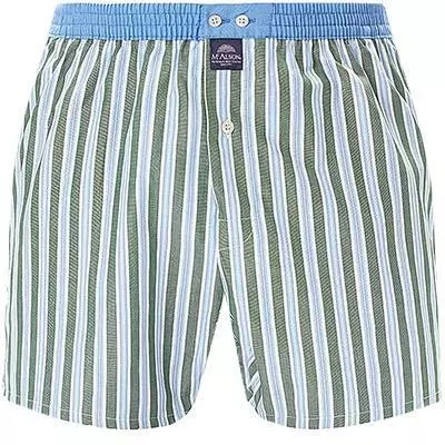 MC ALSON Boxer-Shorts 4422/blau-grün Boxershorts, Baumwolle, Hellblau-oliv gestreift 2 MC ALSON Boxer-Shorts 4422/blau-grün Boxershorts, Baumwolle, Hellblau-oliv gestreift – Bild 2