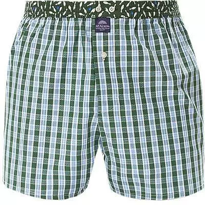 MC ALSON Boxer-Shorts 4423/grün Boxershorts, Baumwolle, Grün-hellblau gemustert 2 MC ALSON Boxer-Shorts 4423/grün Boxershorts, Baumwolle, Grün-hellblau gemustert – Bild 2