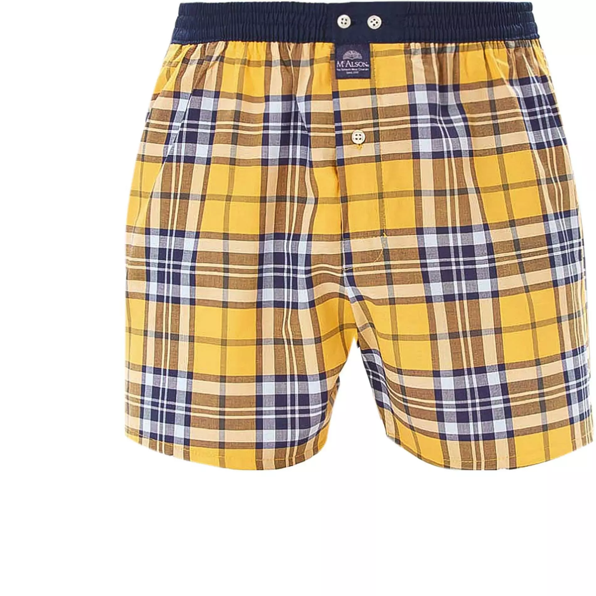 MC ALSON Boxer-Shorts 4432/gelb Boxershorts, Baumwolle, Gelb-blau kariert 1 MC ALSON Boxer-Shorts 4432/gelb Boxershorts, Baumwolle, Gelb-blau kariert
