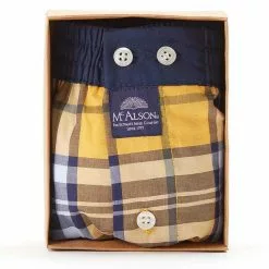 MC ALSON Boxer-Shorts 4432/gelb Boxershorts, Baumwolle, Gelb-blau kariert 7 MC ALSON Boxer-Shorts 4432/gelb Boxershorts, Baumwolle, Gelb-blau kariert -Wäsche Verkaufsshop 373080 norm3