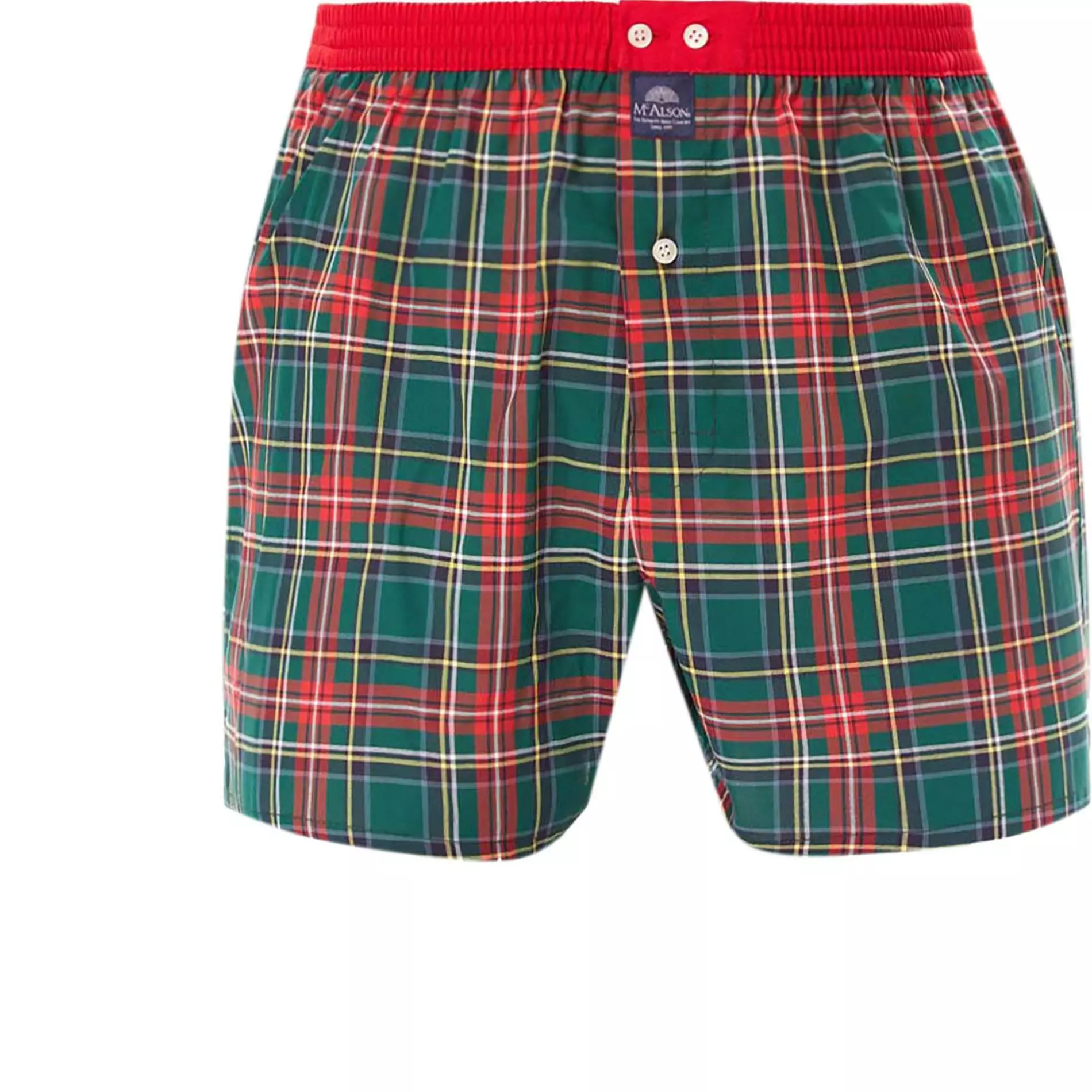 MC ALSON Boxer-Shorts 4434/grün Boxershorts, Baumwolle, Grün-rot kariert 1 MC ALSON Boxer-Shorts 4434/grün Boxershorts, Baumwolle, Grün-rot kariert