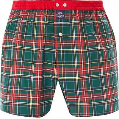MC ALSON Boxer-Shorts 4434/grün Boxershorts, Baumwolle, Grün-rot kariert 2 MC ALSON Boxer-Shorts 4434/grün Boxershorts, Baumwolle, Grün-rot kariert – Bild 2