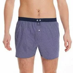 MC ALSON Boxer-Shorts 4437/navy Boxershorts, Baumwolle, Navy-weiß gemustert -Wäsche Verkaufsshop 373084 norm2
