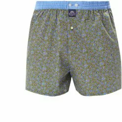 MC ALSON Boxer-Shorts 4442/oliv Boxershorts, Baumwolle, Oliv-hellblau gemustert