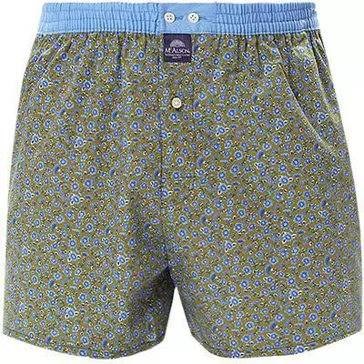 MC ALSON Boxer-Shorts 4442/oliv Boxershorts, Baumwolle, Oliv-hellblau gemustert 2 MC ALSON Boxer-Shorts 4442/oliv Boxershorts, Baumwolle, Oliv-hellblau gemustert – Bild 2