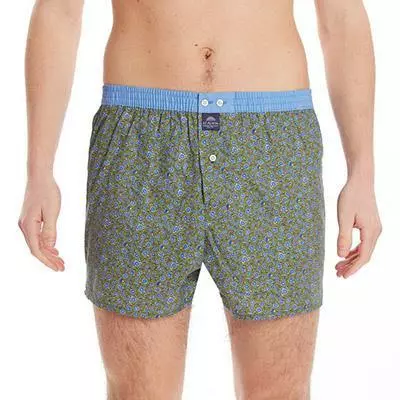 MC ALSON Boxer-Shorts 4442/oliv Boxershorts, Baumwolle, Oliv-hellblau gemustert 3 MC ALSON Boxer-Shorts 4442/oliv Boxershorts, Baumwolle, Oliv-hellblau gemustert – Bild 3