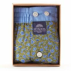 MC ALSON Boxer-Shorts 4442/oliv Boxershorts, Baumwolle, Oliv-hellblau gemustert 7 MC ALSON Boxer-Shorts 4442/oliv Boxershorts, Baumwolle, Oliv-hellblau gemustert -Wäsche Verkaufsshop 373086 norm3