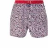 MC ALSON Boxer-Shorts 4443/rot-blau Boxershorts, Baumwolle, Hellblau-rot gemustert
