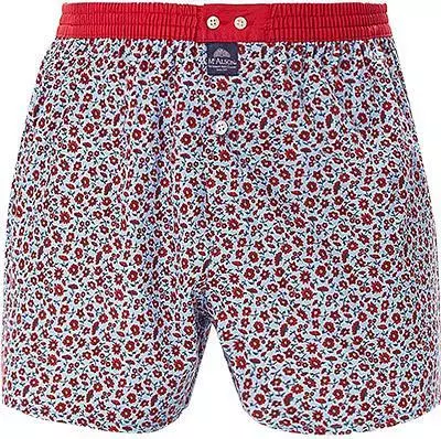MC ALSON Boxer-Shorts 4443/rot-blau Boxershorts, Baumwolle, Hellblau-rot gemustert 2 MC ALSON Boxer-Shorts 4443/rot-blau Boxershorts, Baumwolle, Hellblau-rot gemustert – Bild 2