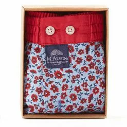 MC ALSON Boxer-Shorts 4443/rot-blau Boxershorts, Baumwolle, Hellblau-rot gemustert 7 MC ALSON Boxer-Shorts 4443/rot-blau Boxershorts, Baumwolle, Hellblau-rot gemustert -Wäsche Verkaufsshop 373087 norm3