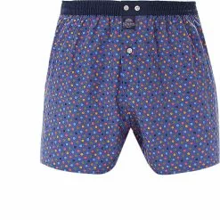 MC ALSON Boxer-Shorts 4447/blau Boxershorts, Baumwolle, Blau gemustert