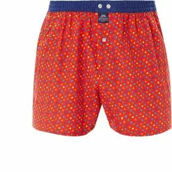 MC ALSON Boxer-Shorts 4448/rot Boxershorts, Baumwolle, Rot-blau gemustert