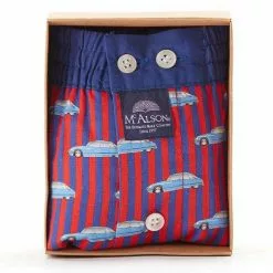 MC ALSON Boxer-Shorts 4454/rot Boxershorts, Baumwolle, Rot gemustert -Wäsche Verkaufsshop 373091 norm3