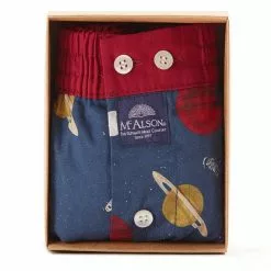 MC ALSON Boxer-Shorts 4458/blau Boxershorts, Baumwolle, Dunkelblau-rot gemustert -Wäsche Verkaufsshop 373093 norm3
