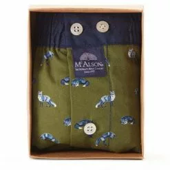 MC ALSON Boxer-Shorts 4468/oliv Boxershorts, Baumwolle, Oliv gemustert -Wäsche Verkaufsshop 373095 norm3