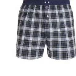 MC ALSON Boxer-Shorts 4477/grün Boxershorts, Baumwolle, Marine-grün kariert