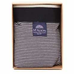 MC ALSON Jersey Boxer-Shorts J0201/blau-grau Trunk, Baumwoll-Jersey, Grau-blau gestreift -Wäsche Verkaufsshop 373097 norm3