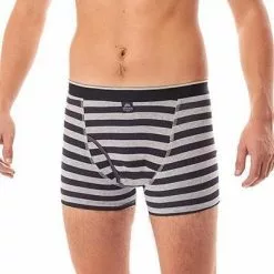 MC ALSON Jersey Boxer-Shorts J0202/blau-grau Trunk, Baumwoll-Jersey, Blau-hellgrau gestreift -Wäsche Verkaufsshop 373098 norm2