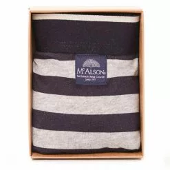 MC ALSON Jersey Boxer-Shorts J0202/blau-grau Trunk, Baumwoll-Jersey, Blau-hellgrau gestreift -Wäsche Verkaufsshop 373098 norm3