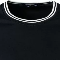 Fred Perry T-Shirt M9602/662 Longsleeve, Baumwolle, Navy, Navy-weiß -Wäsche Verkaufsshop 374164 norm2