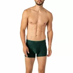 bruno banani Shorts Predator 2201-2337/0610 Trunk, Mikrofaser-Stretch, Grün gemustert, Schwarz-grün
