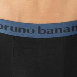 bruno banani Shorts 2er Pack Flow. 2203-1388/4312 Trunks, Baumwoll-Stretch, Blau, Denim-graphit -Wäsche Verkaufsshop 374298 norm3