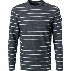 JOOP! Longsleeve Sebastian 30027883/404 Baumwolle, Indigo gestreift, Indigo